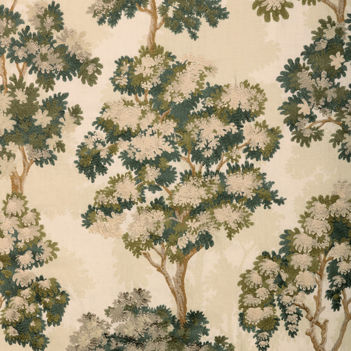 Sherwood Emb fabric in spruce color - pattern number 2025134.316.0 - by Lee Jofa in the Whitley Hall collection