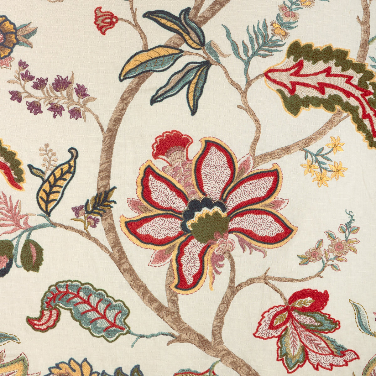 Windermere Emb fabric in Multi color - pattern number 2025137.319.0 - by Lee Jofa in the Mayfair Embroideries collection