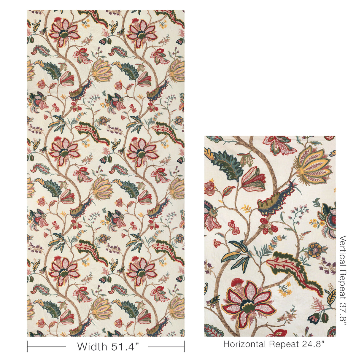 Windermere Emb fabric in Multi color - pattern number 2025137.319.0 - by Lee Jofa in the Mayfair Embroideries collection