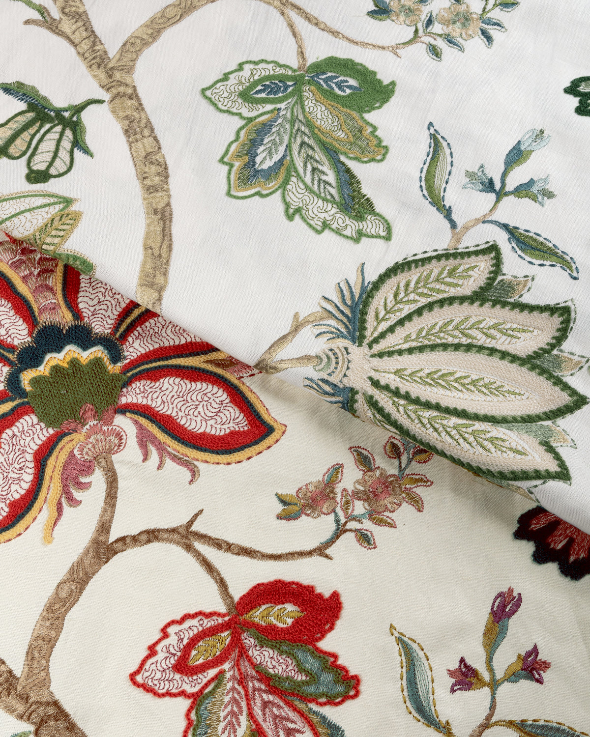 Windermere Emb fabric in Green color - pattern number 2025137.34.0 - by Lee Jofa in the Mayfair Embroideries collection