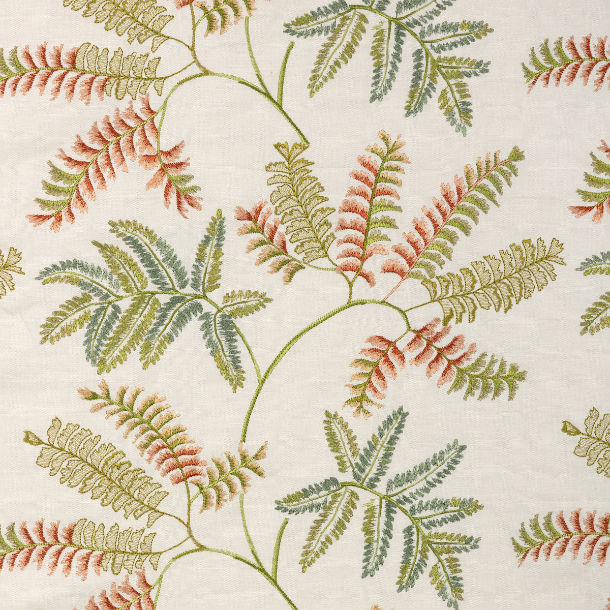Royal Fern Emb fabric in Autumn color - pattern number 2025138.324.0 - by Lee Jofa in the Mayfair Embroideries collection