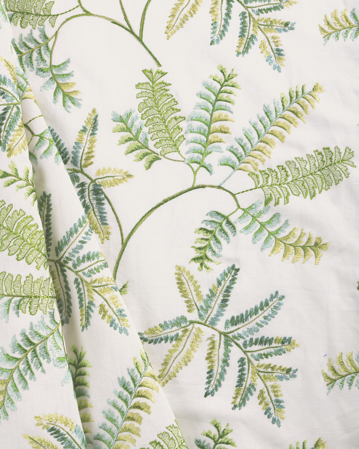 Royal Fern Emb fabric in Spring color - pattern number 2025138.73.0 - by Lee Jofa in the Mayfair Embroideries collection