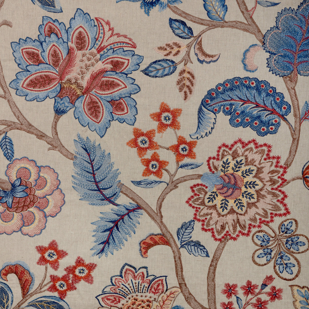 Amberly Emb fabric in Indienne color - pattern number 2025139.519.0 - by Lee Jofa in the Mayfair Embroideries collection
