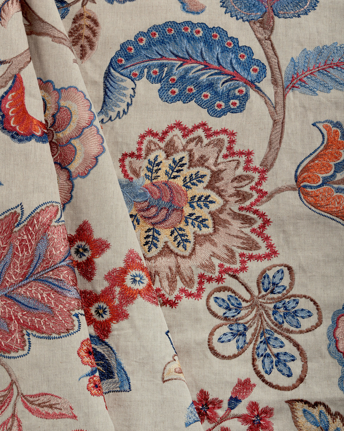 Amberly Emb fabric in Indienne color - pattern number 2025139.519.0 - by Lee Jofa in the Mayfair Embroideries collection