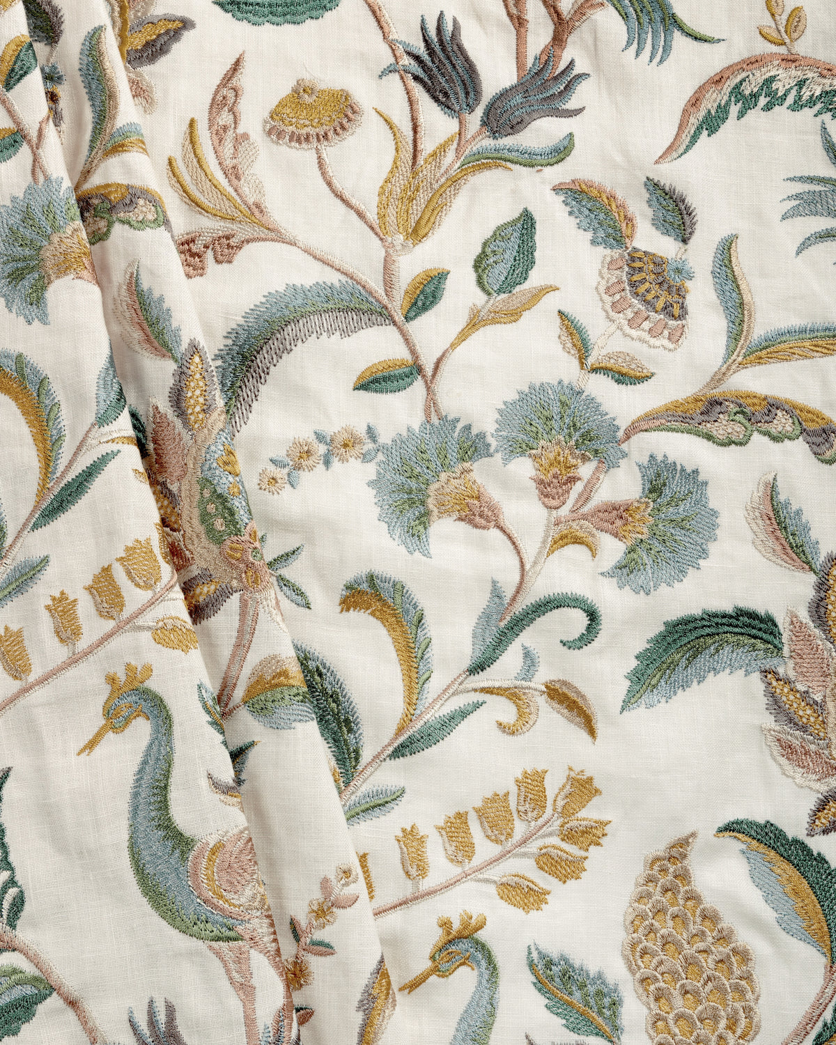 Palawan Emb fabric in Teal/Green color - pattern number 2025141.353.0 - by Lee Jofa in the Mayfair Embroideries collection