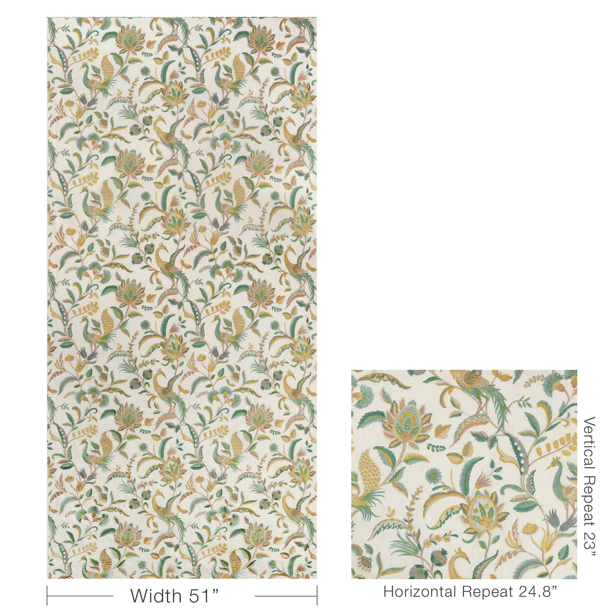 Palawan Emb fabric in Teal/Green color - pattern number 2025141.353.0 - by Lee Jofa in the Mayfair Embroideries collection