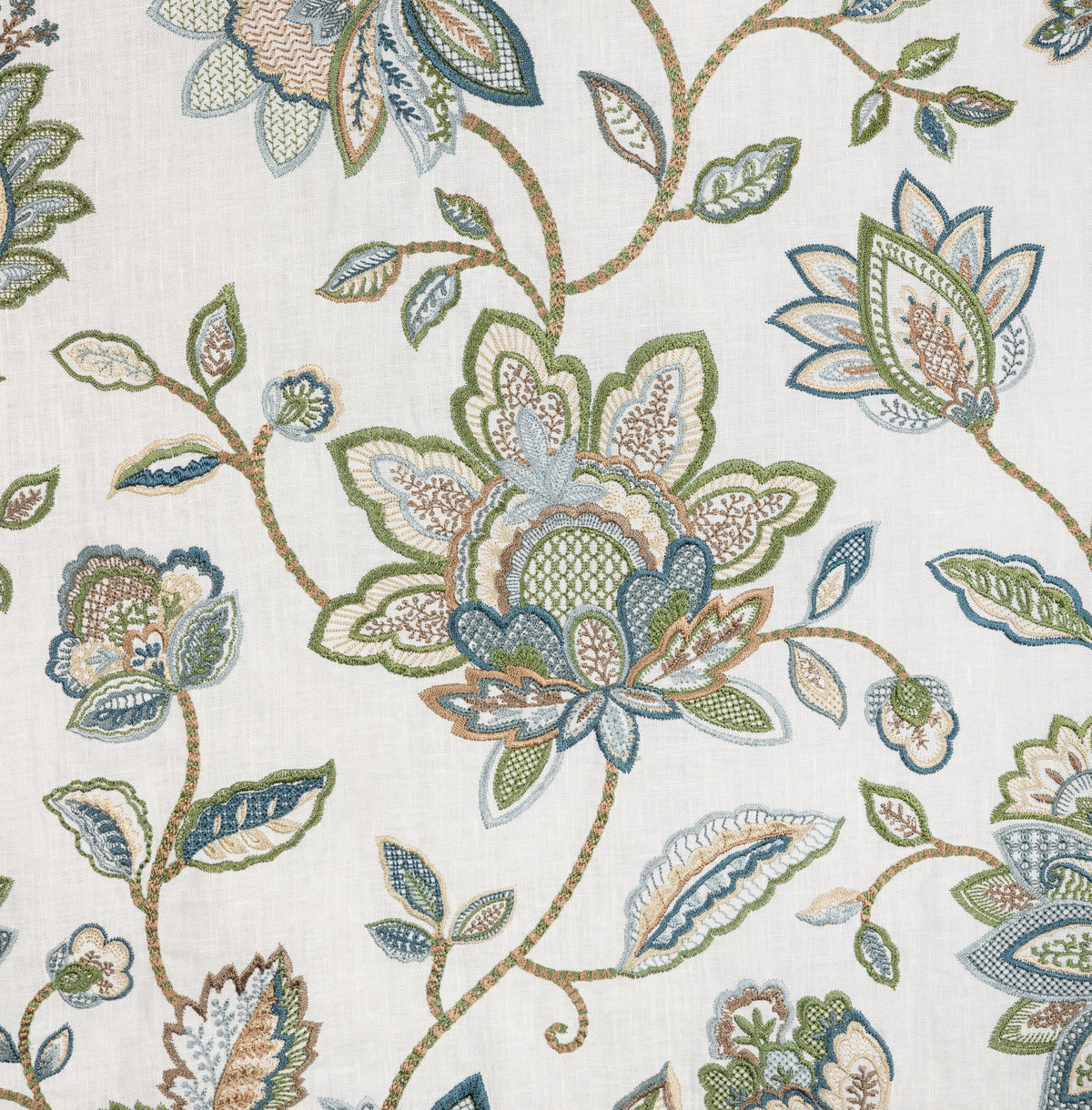 Mayfair Emb fabric in Ocean color - pattern number 2025142.530.0 - by Lee Jofa in the Mayfair Embroideries collection