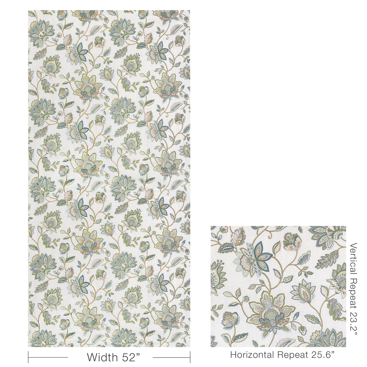 Mayfair Emb fabric in Ocean color - pattern number 2025142.530.0 - by Lee Jofa in the Mayfair Embroideries collection