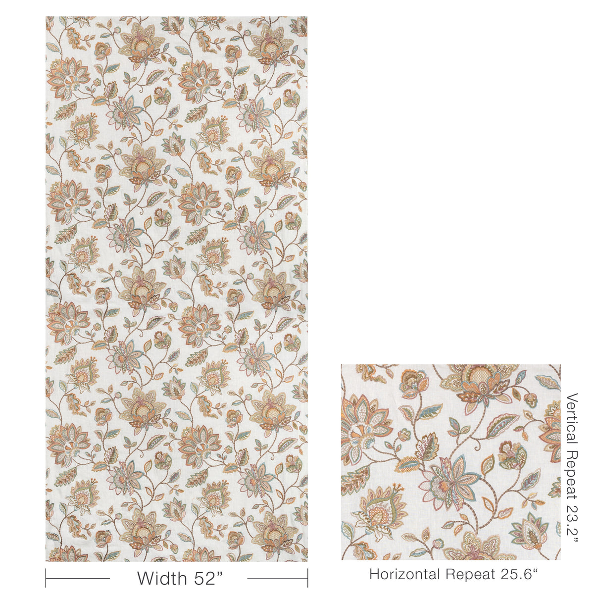 Mayfair Emb fabric in Terracotta color - pattern number 2025142.716.0 - by Lee Jofa in the Mayfair Embroideries collection