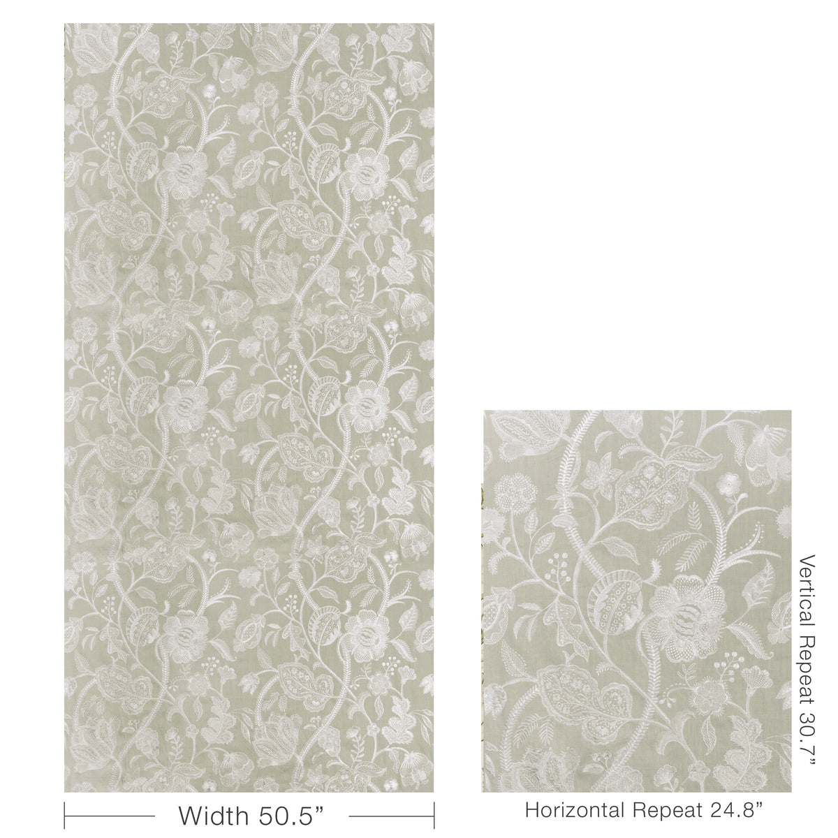 Summerfield Emb fabric in Celery color - pattern number 2025143.23.0 - by Lee Jofa in the Mayfair Embroideries collection