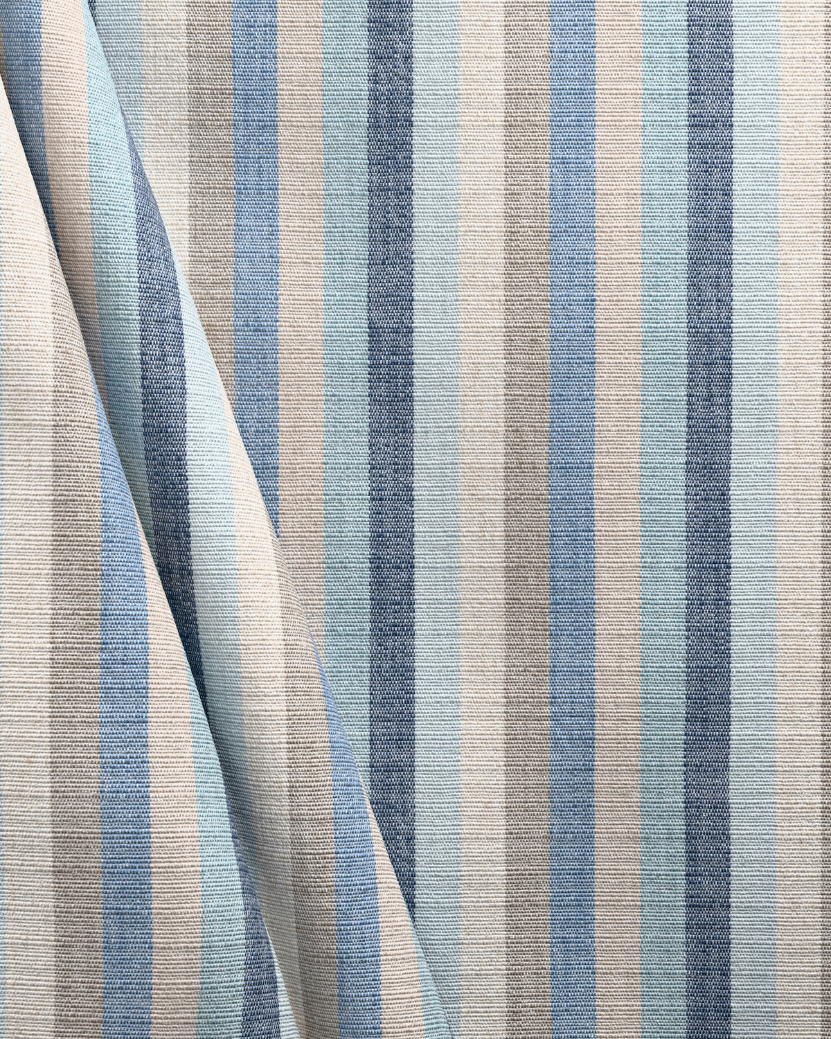 Holborn Stripe fabric in Marine color - pattern number 2025147.516.0 - by Lee Jofa in the Northwood Weaves collection
