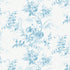 Tea Rose Toile fabric in Blue color - pattern number 2026103.1115.0 - by Lee Jofa in the Hinton Hill collection