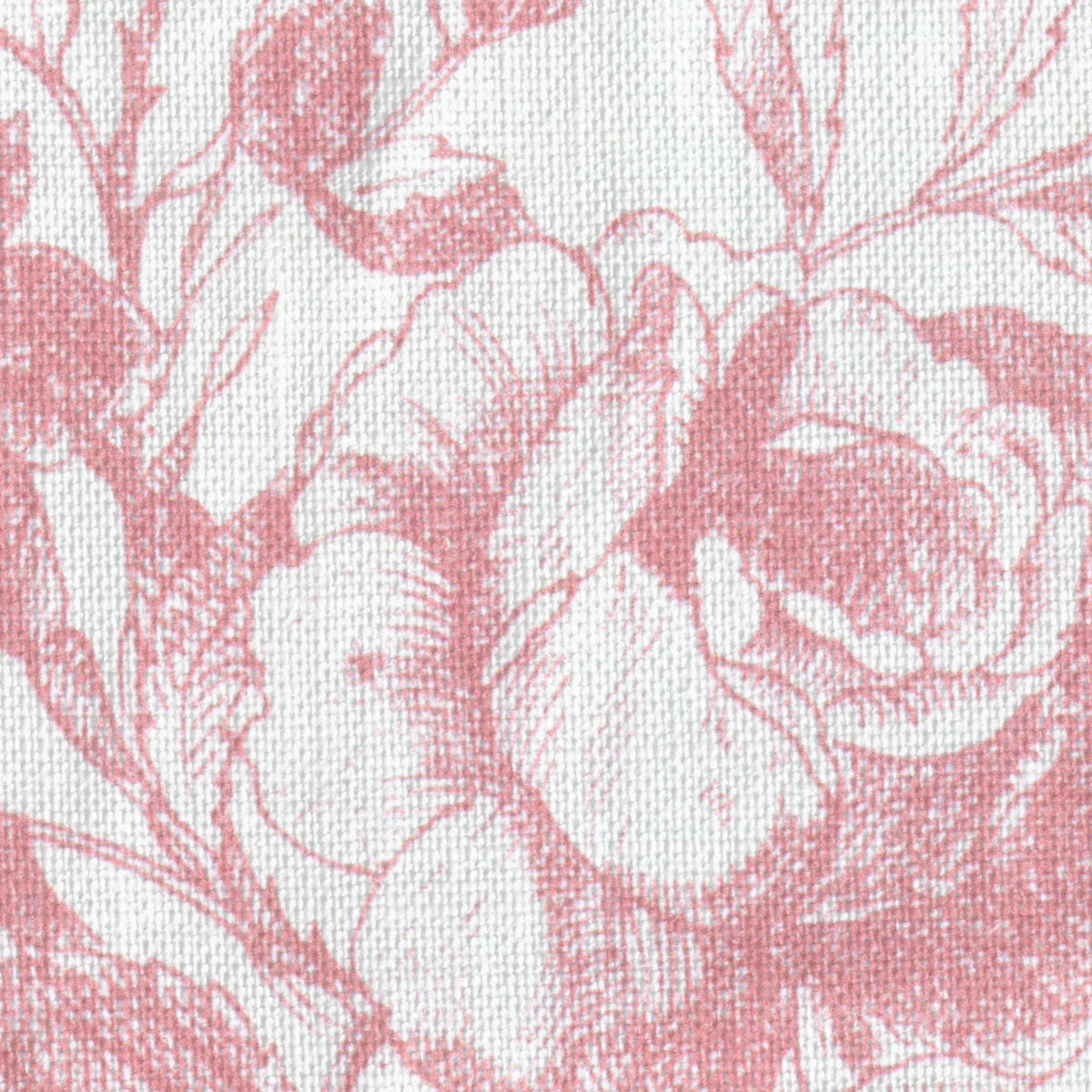 Tea Rose Toile fabric in Rose color - pattern number 2026103.707.0 - by Lee Jofa in the Hinton Hill collection