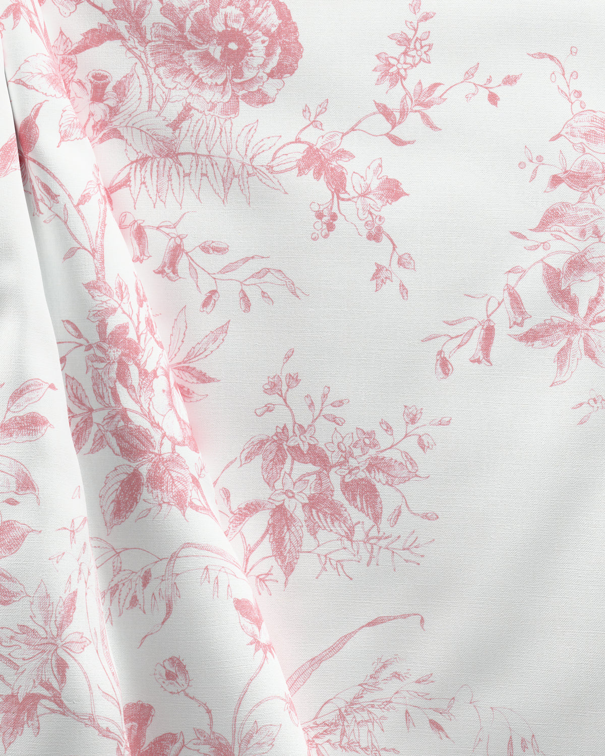 Tea Rose Toile fabric in Rose color - pattern number 2026103.707.0 - by Lee Jofa in the Hinton Hill collection