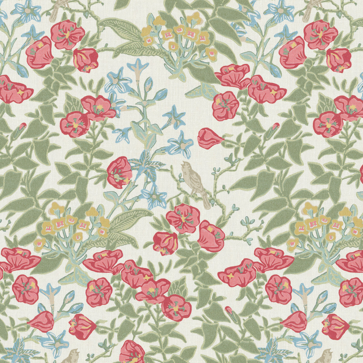 Plumeria Print fabric in Coral color - pattern number 2026104.194.0 - by Lee Jofa in the Hinton Hill collection