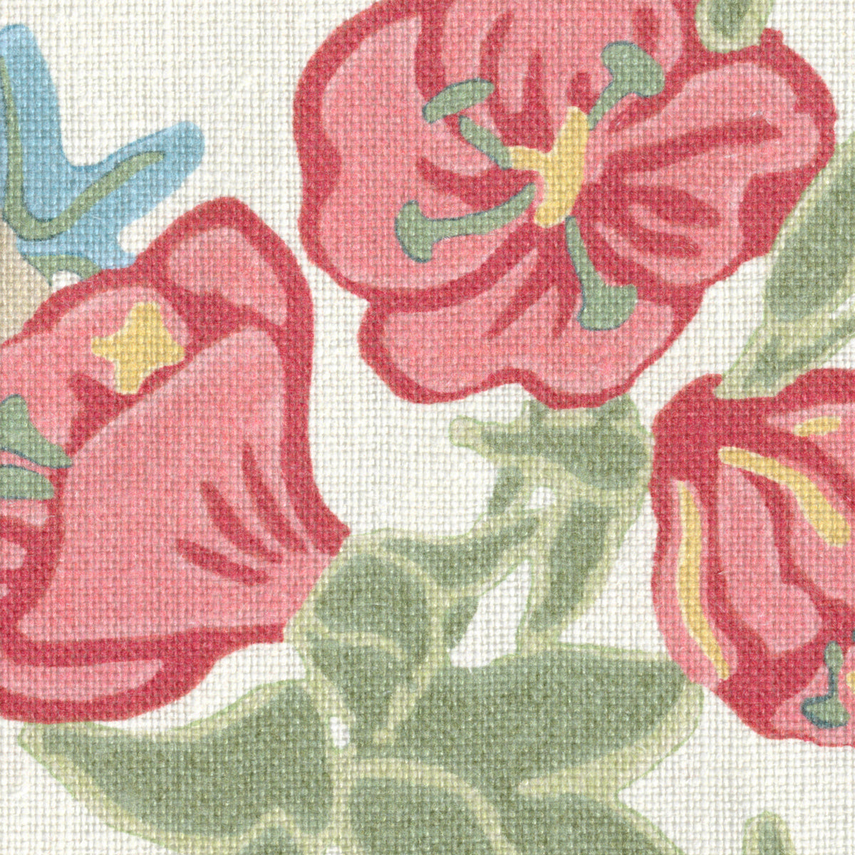 Plumeria Print fabric in Coral color - pattern number 2026104.194.0 - by Lee Jofa in the Hinton Hill collection