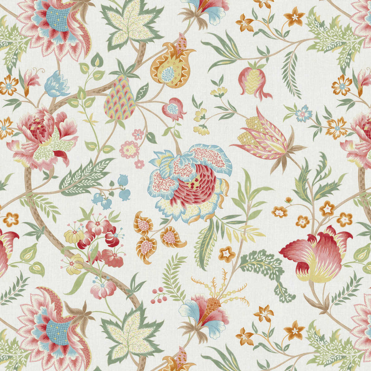 Arundel Print fabric in Coral color - pattern number 2026105.194.0 - by Lee Jofa in the Hinton Hill collection