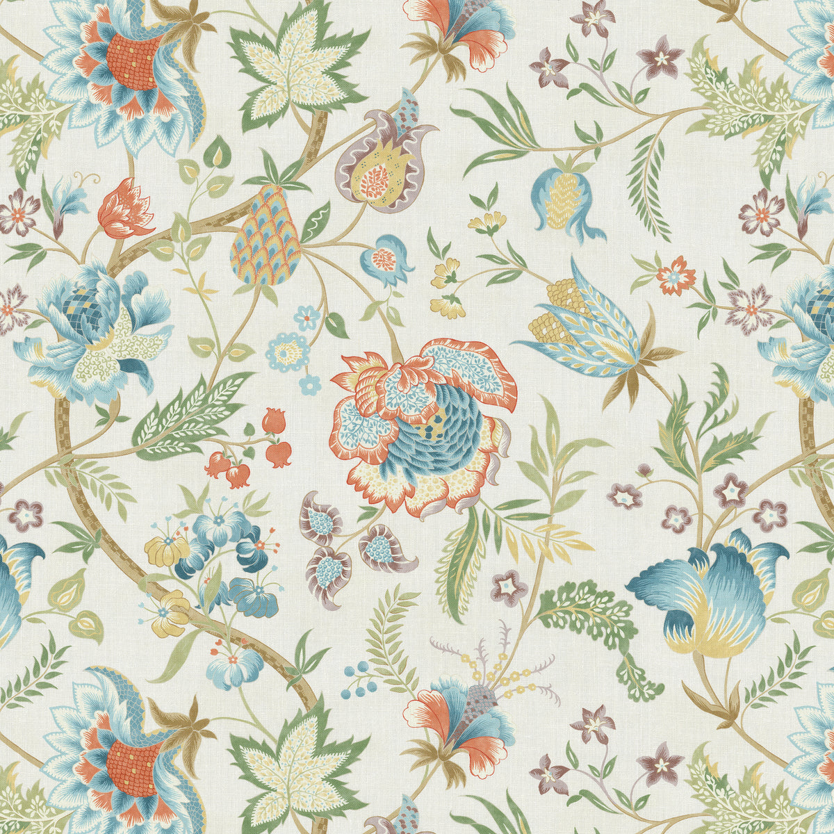Arundel Print fabric in Teal color - pattern number 2026105.3524.0 - by Lee Jofa in the Hinton Hill collection