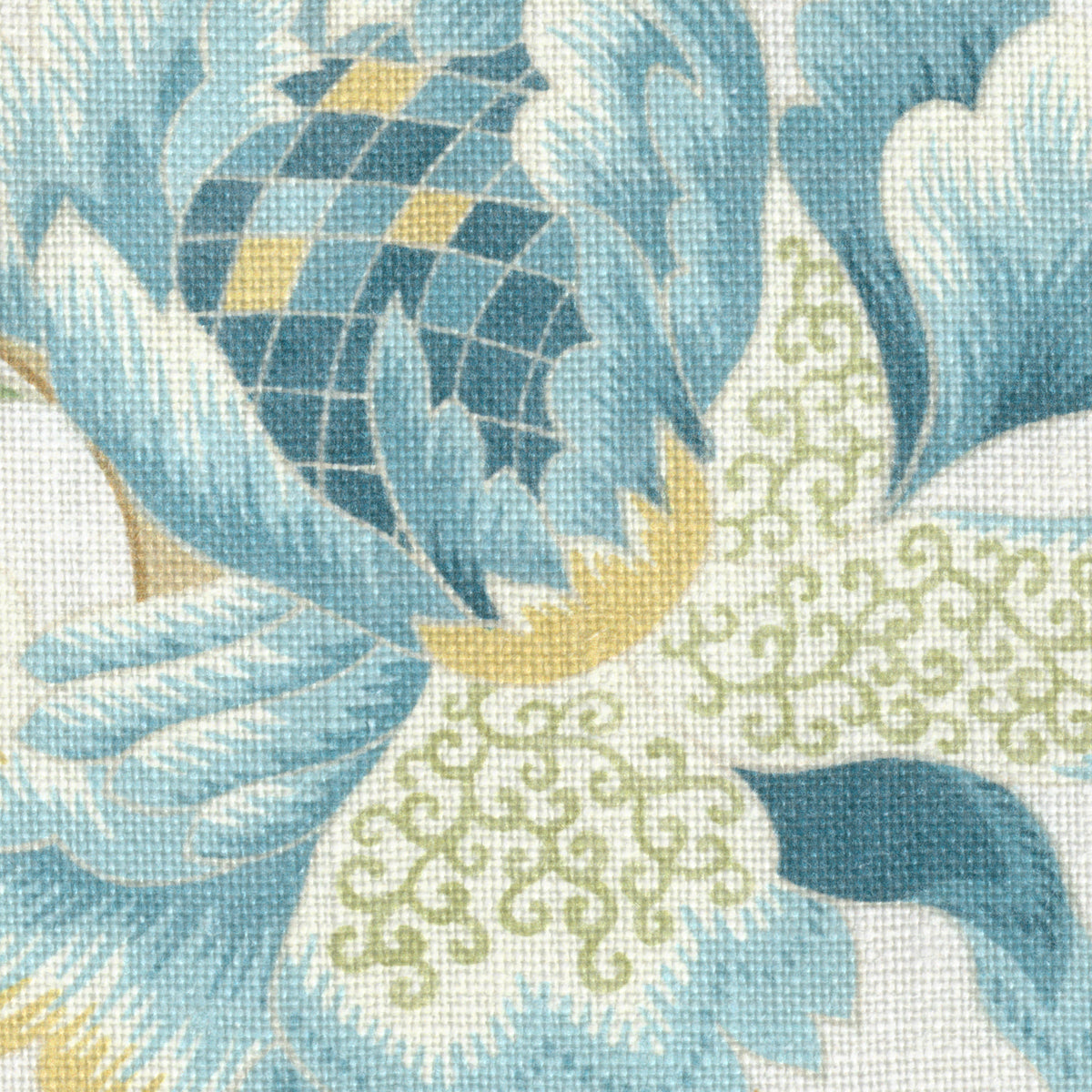 Arundel Print fabric in Teal color - pattern number 2026105.3524.0 - by Lee Jofa in the Hinton Hill collection