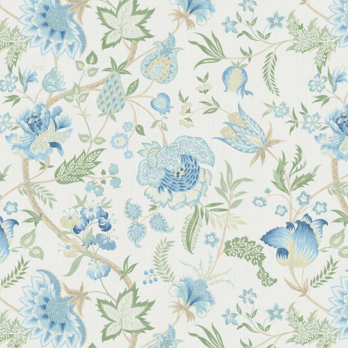 Arundel Print fabric in Blue color - pattern number 2026105.523.0 - by Lee Jofa in the Hinton Hill collection