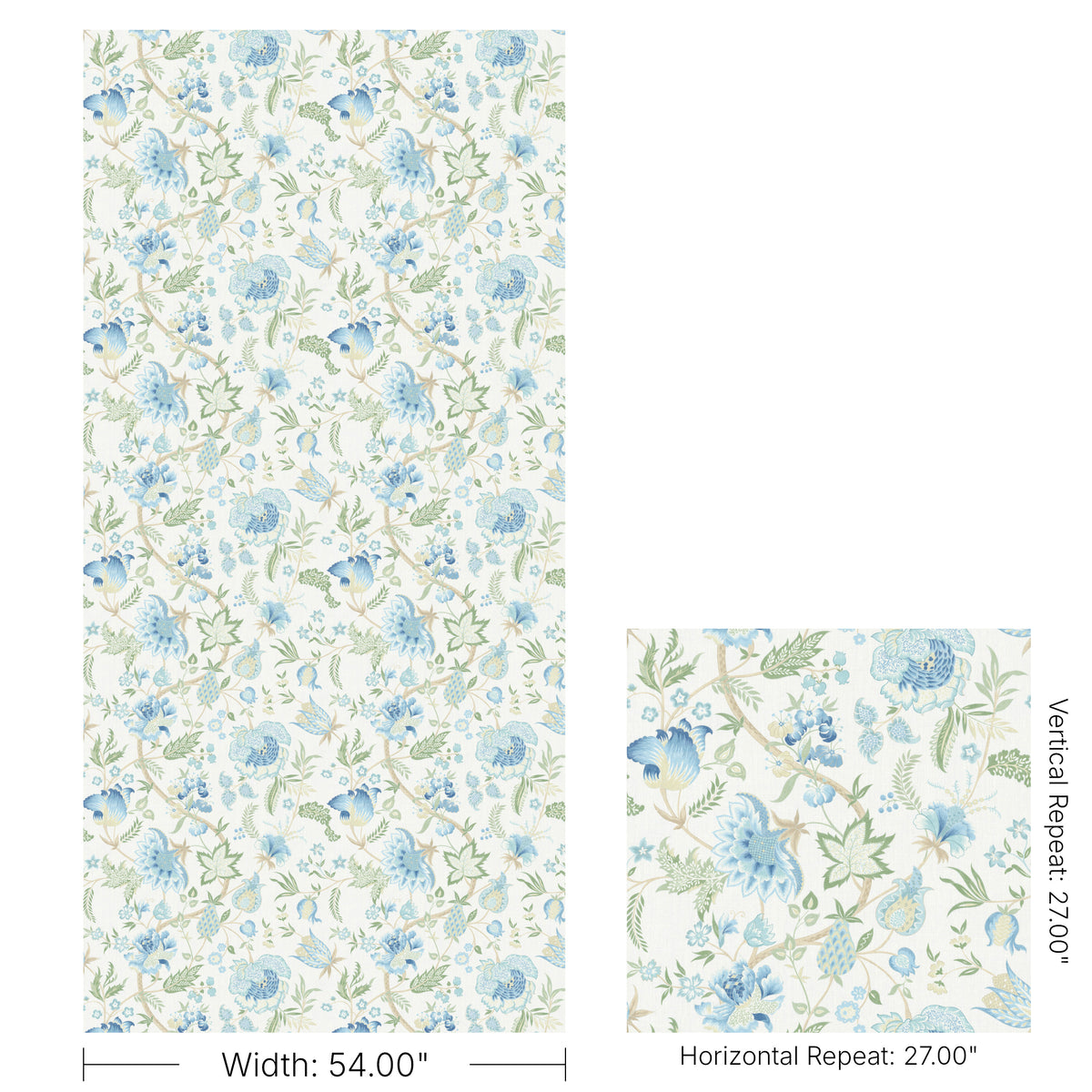 Arundel Print fabric in Blue color - pattern number 2026105.523.0 - by Lee Jofa in the Hinton Hill collection