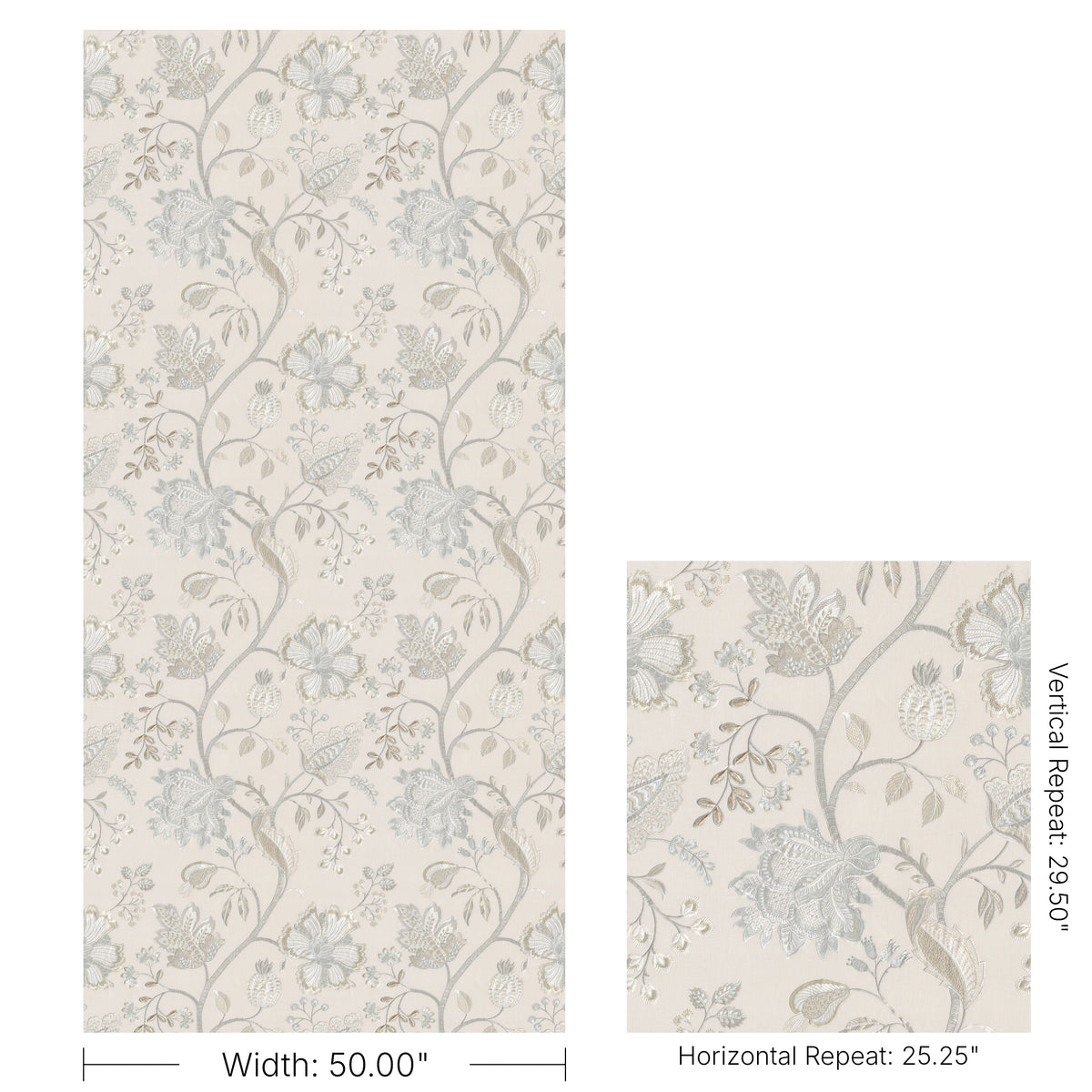 Hinton Hill Emb fabric in Beige color - pattern number 2026108.161.0 - by Lee Jofa in the Hinton Hill collection
