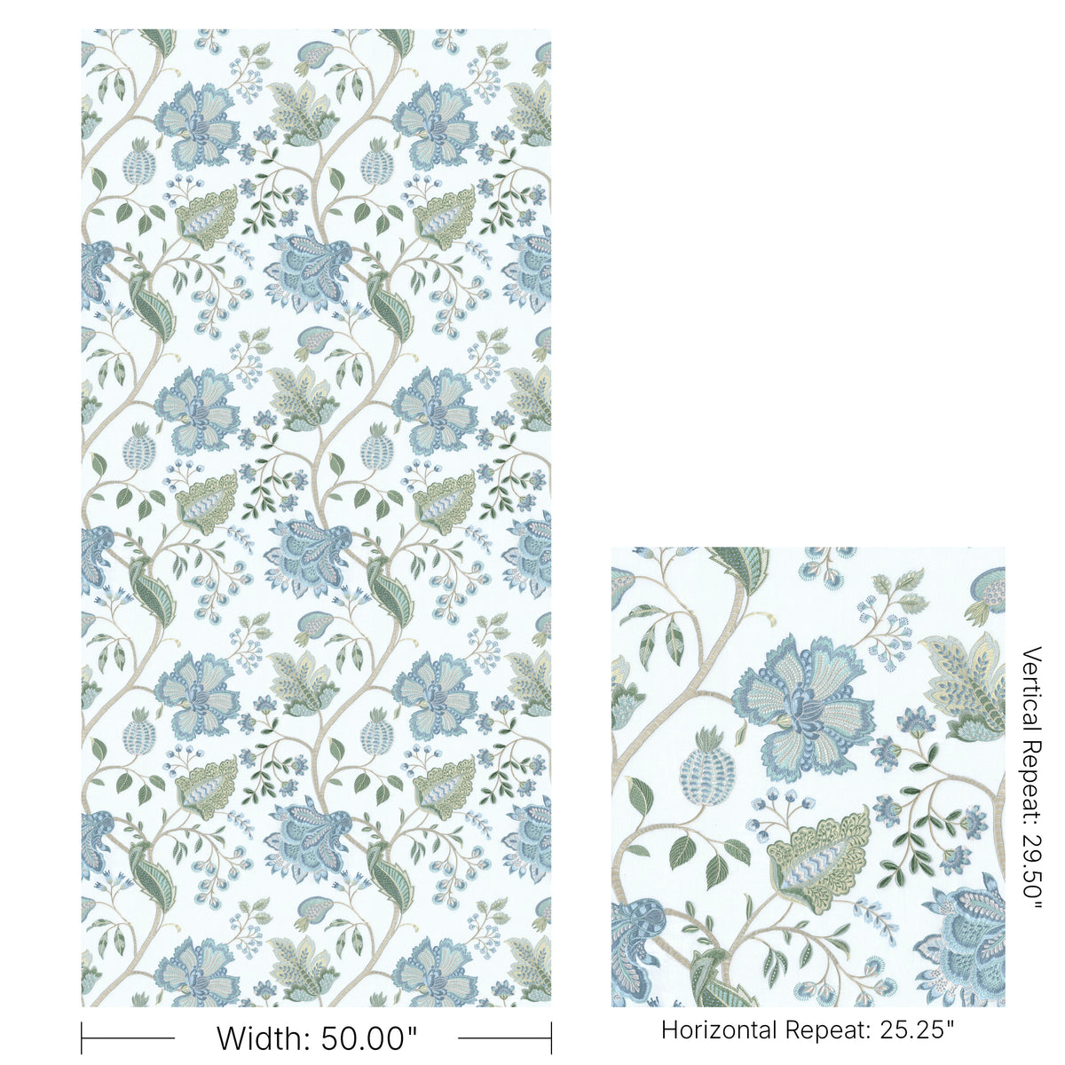 Hinton Hill Emb fabric in Horizon color - pattern number 2026108.530.0 - by Lee Jofa in the Hinton Hill collection