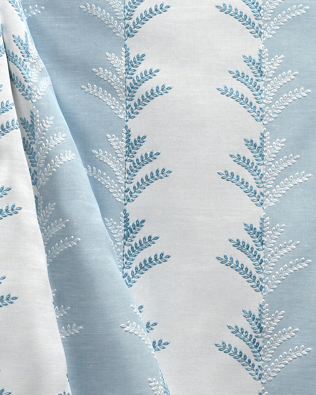 Filaree Emb fabric in Chambray color - pattern number 2026110.15.0 - by Lee Jofa in the Hinton Hill collection