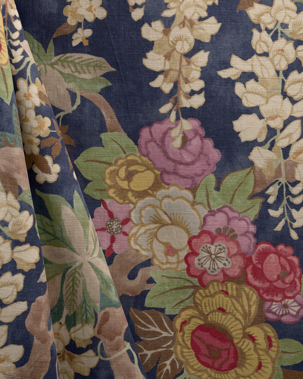 Gracie Gardens fabric in Navy color - pattern number 2026130.50.0 - by Lee Jofa in the Gracie Gardens collection