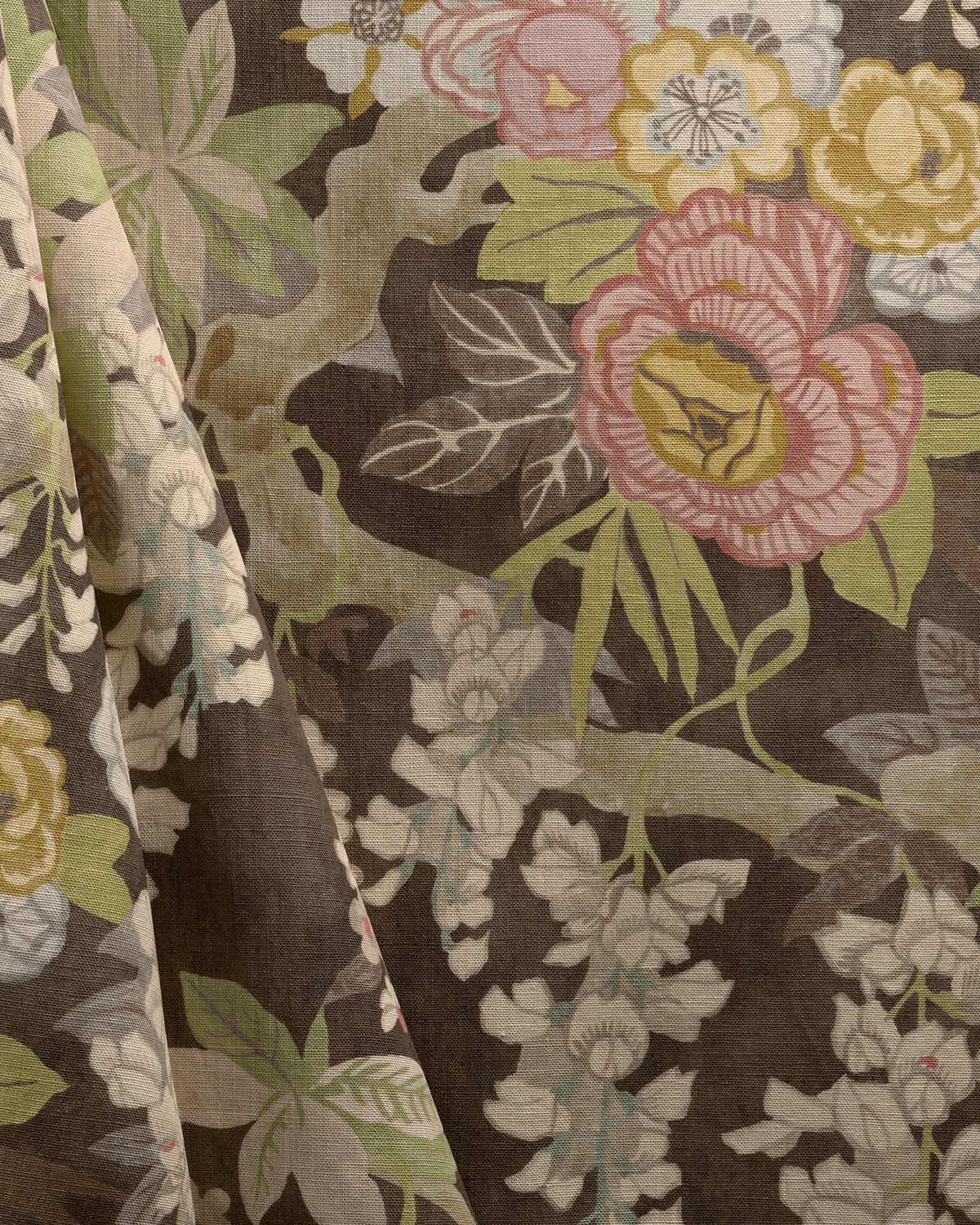 Gracie Gardens fabric in Cocoa color - pattern number 2026130.6160.0 - by Lee Jofa in the Gracie Gardens collection