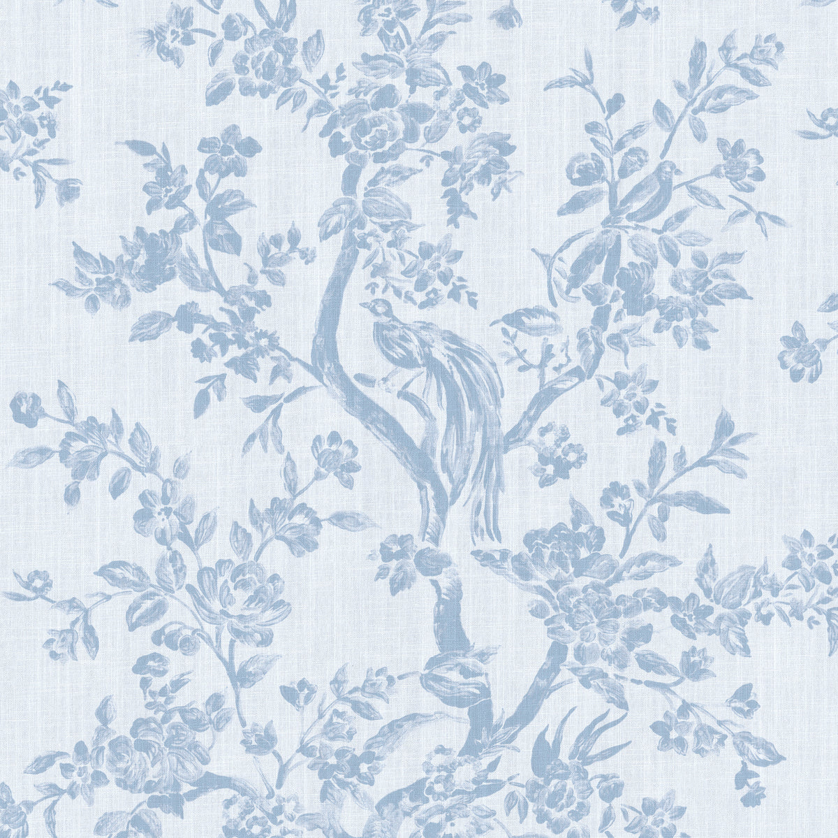 Camellia Toile fabric in Sky color - pattern number 2026131.15.0 - by Lee Jofa in the Gracie Gardens collection
