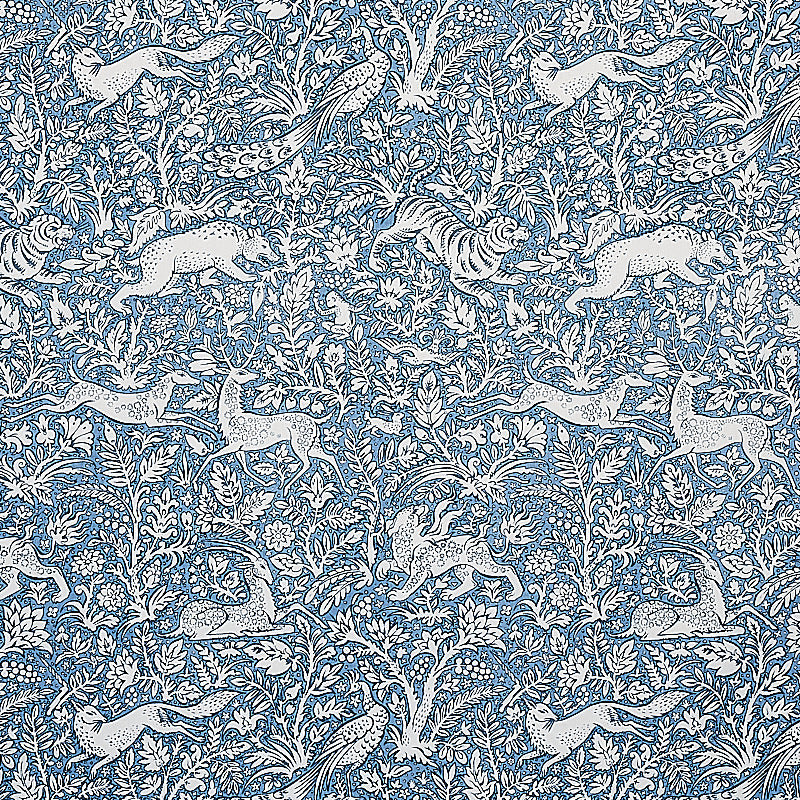 Khans Park fabric in chambray color - pattern number 2603275 - by Schumacher in the Luxe Lodge collection