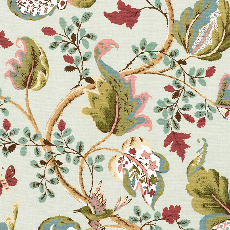 Fox Hollow fabric in robins egg color - pattern number 2639645 - by Schumacher in the J.H. Thorp collection