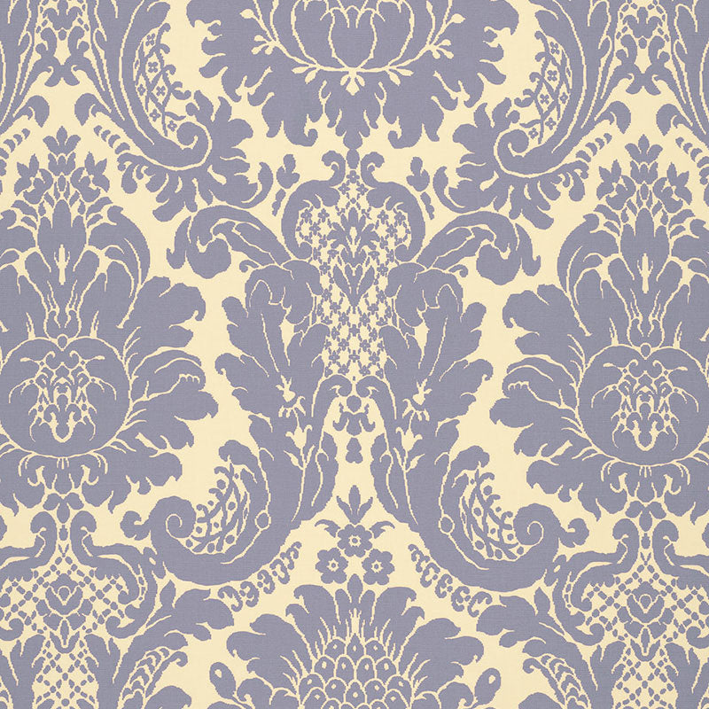 Harmon Manor II fabric in blue color - pattern number 2643543 - by Schumacher in the Classic Prints collection