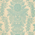 Lace fabric in aqua color - pattern number 2643833 - by Schumacher in the Exuberant Prints collection