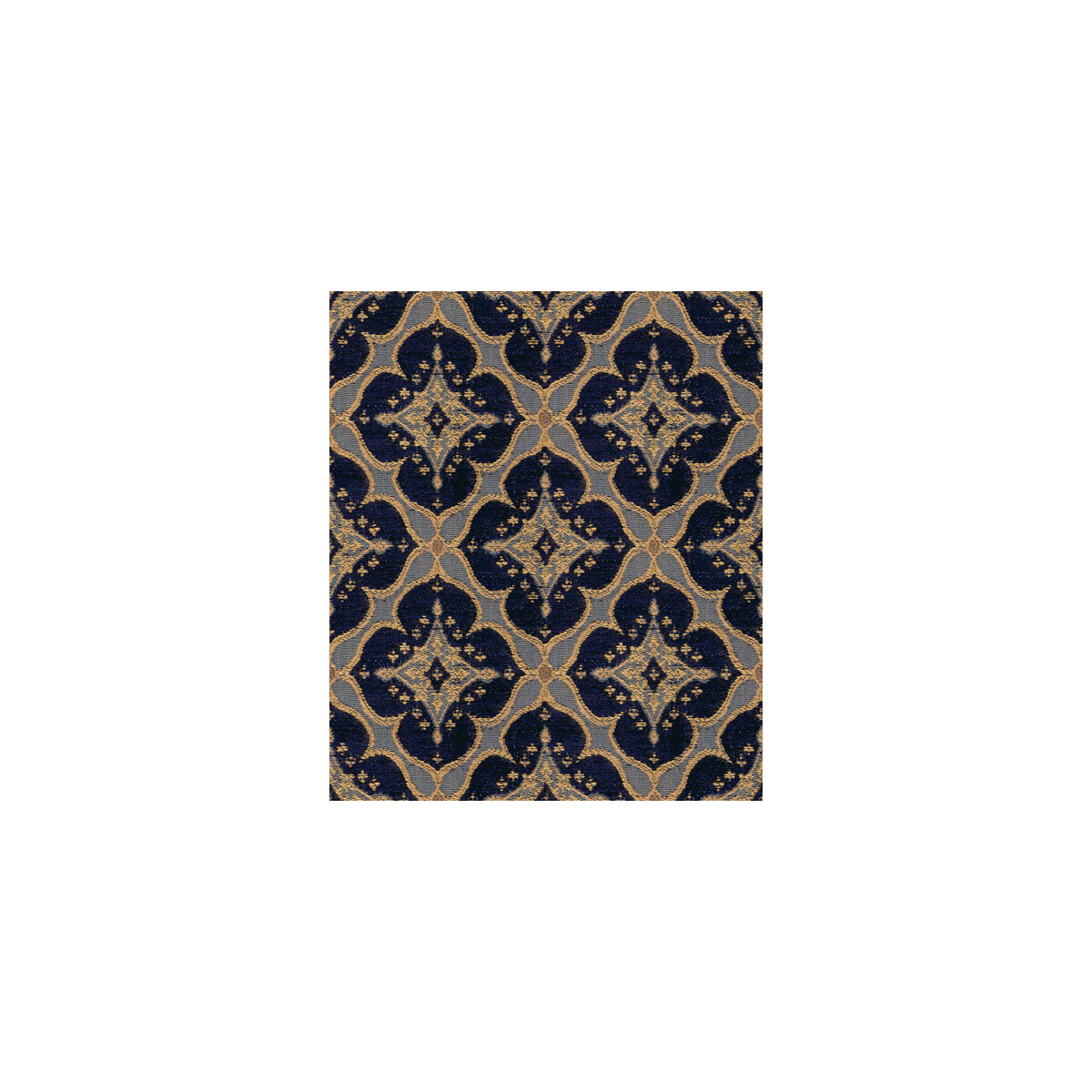 Ornament Accent fabric in indigo color - pattern 28828.450.0 - by Kravet Couture