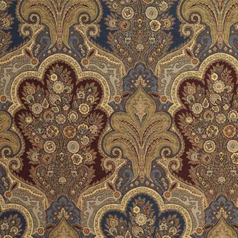 New Castle Paisley fabric in indigo color - pattern number 3362044 - by Schumacher in the Chroma collection