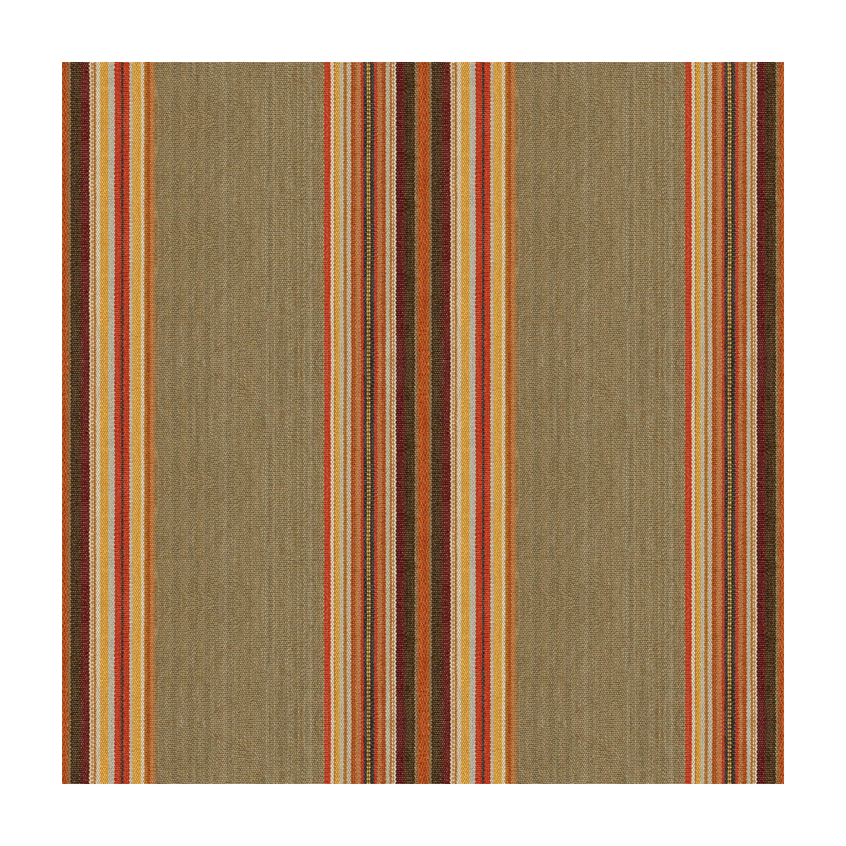 Gaban Stripe fabric in yam color - pattern 33808.416.0 - by Kravet Design in the Museum Of New Mexico collection