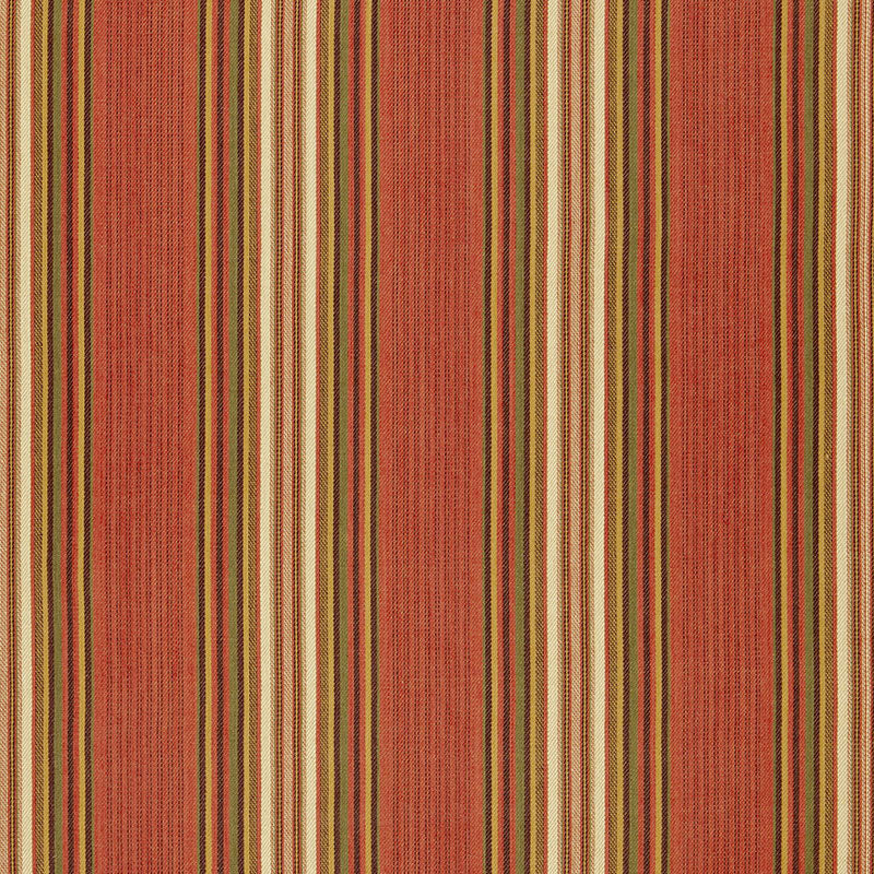 Hamel Stripe fabric in brick color - pattern number 3422003 - by Schumacher in the Chroma collection