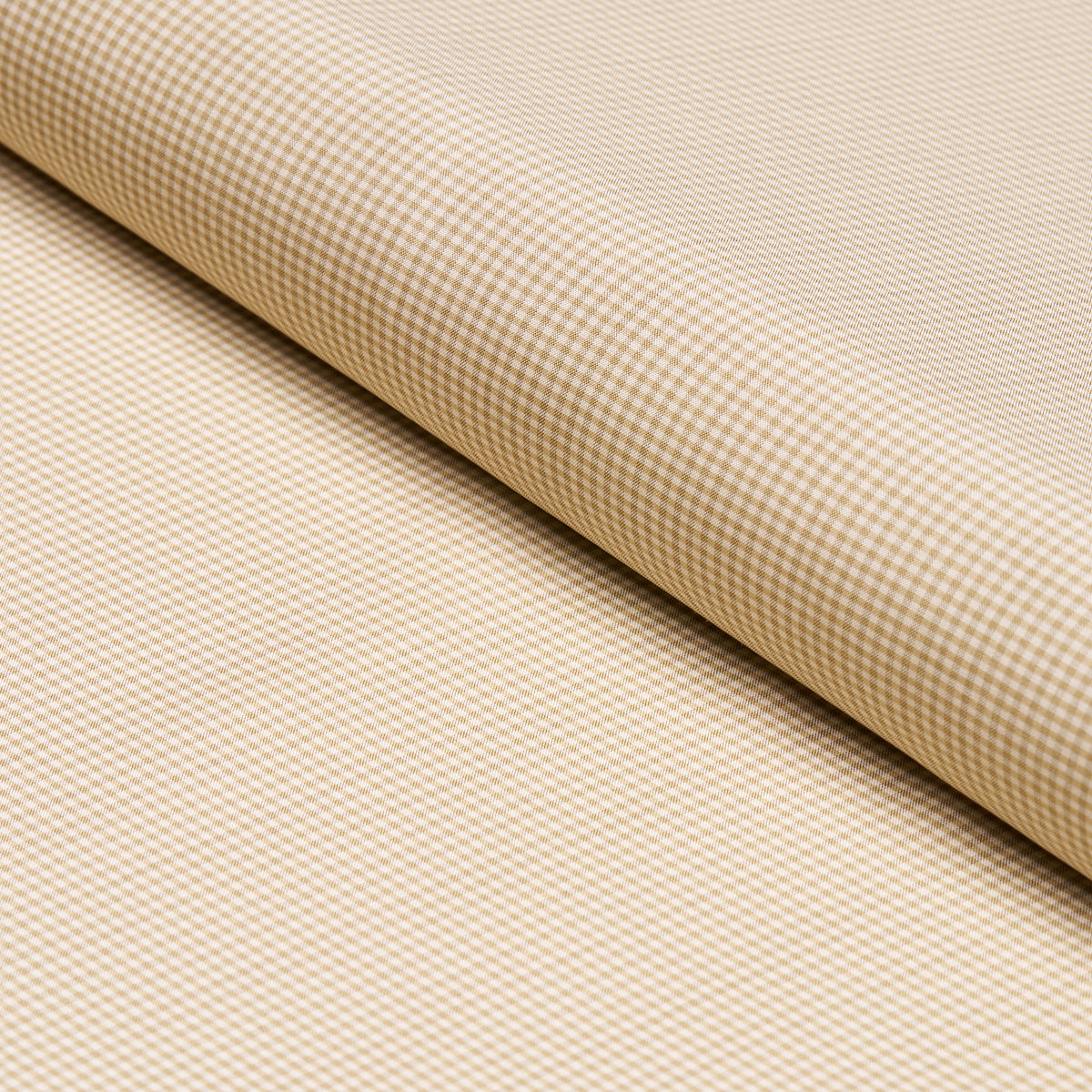 Dalton Silk Gingham fabric in cafe color - pattern number 3449003 - by Schumacher in the Chroma collection