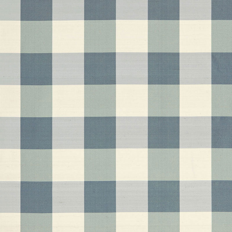 Montgomery Silk Plaid fabric in lakeside color - pattern number 3455001 - by Schumacher in the Chroma collection