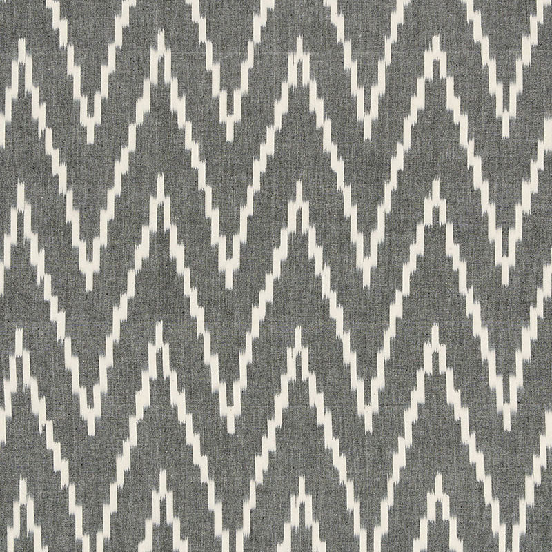 Kasari Ikat fabric in graphite color - pattern number 3470003 - by Schumacher in the Chroma collection