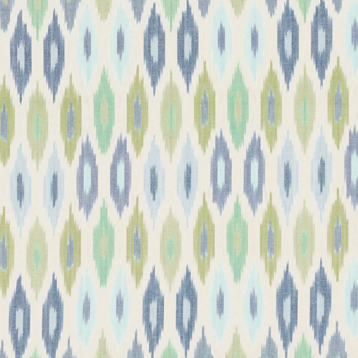 Sunara Ikat fabric in peacock color - pattern number 3471002 - by Schumacher in the Ashbury collection
