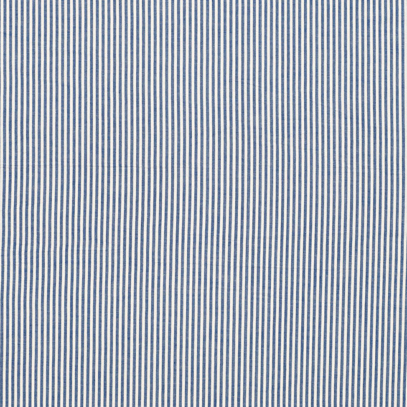 Bailey Seersucker fabric in blue color - pattern number 3474000 - by Schumacher in the Sea Island Stripe collection
