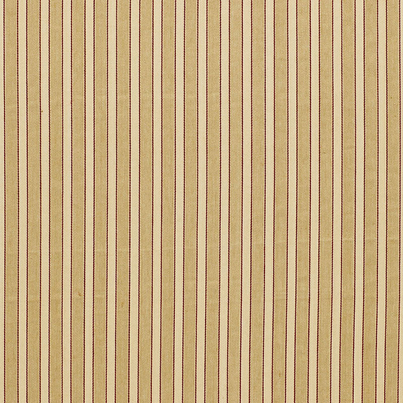 Antique Ticking Stripe fabric in sandalwood color - pattern number 3475001 - by Schumacher in the Sea Island Stripe collection