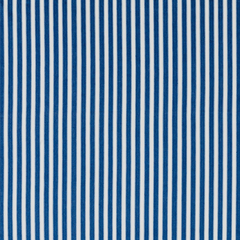 Antique Ticking Stripe fabric in indigo color - pattern number 3475007 - by Schumacher in the Country Chic collection