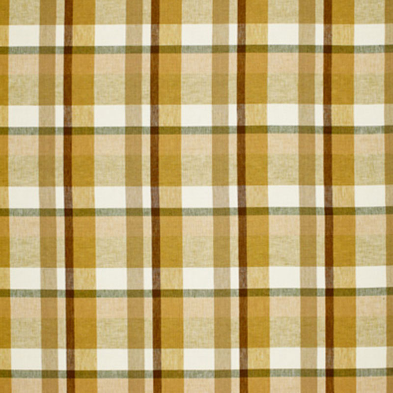 Augusta Linen Plaid fabric in sand dune color - pattern number 3484001 - by Schumacher in the Chroma collection