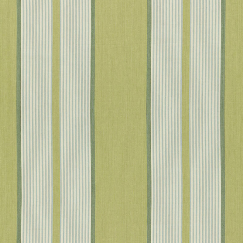 Summerside Stripe fabric in pear color - pattern number 3486001 - by Schumacher in the Sea Island Stripe collection
