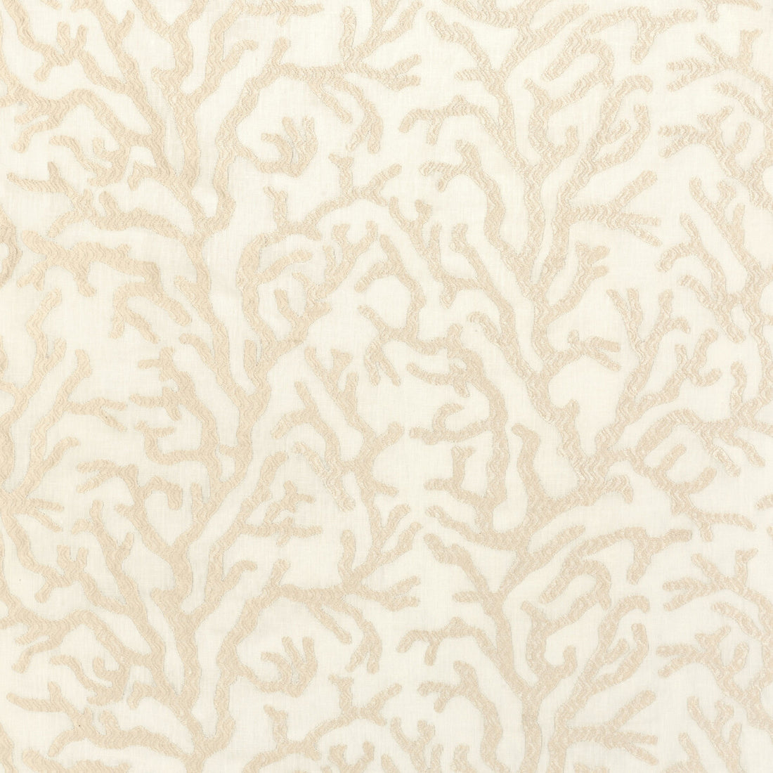 Sheer Reef fabric in ecru color - pattern 3527.1.0 - by Kravet Couture