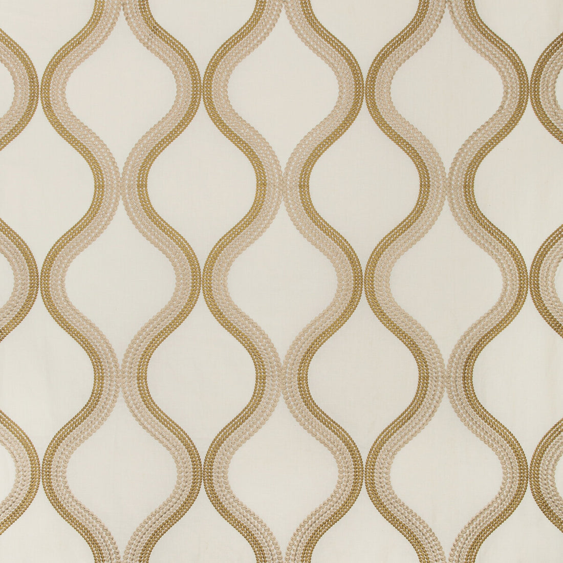 Wandering fabric in ivory/gold color - pattern 35553.1416.0 - by Kravet Couture in the Modern Colors-Sojourn Collection collection